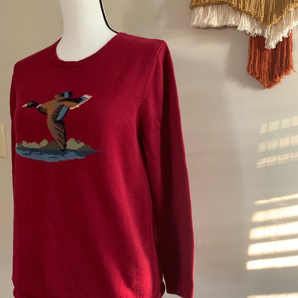 Vintage Duckhead women’s sweater with knit duck logo size small EUC runs larger - Picture 3 of 6